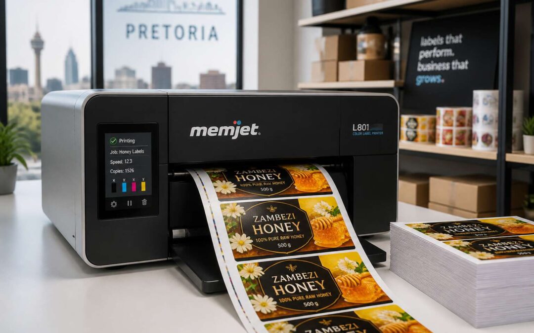 memjet color label printer pretoria prints labels fast and clearly.